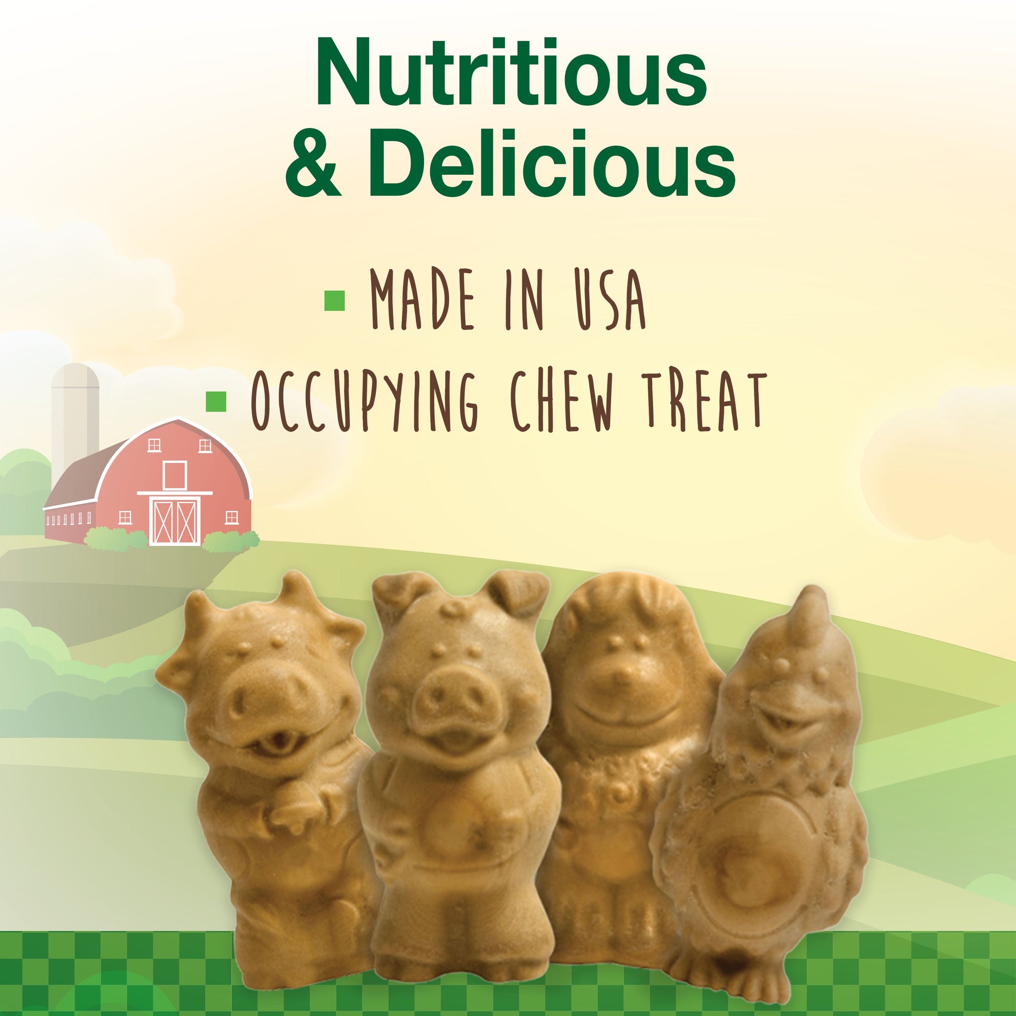 Nylabone Healthy Edibles AllNatural Long Lasting Puppy Chew Treats Lamb  Apple, 1ea/SMall/Regular  Up To 25 Ibs. 12 ct