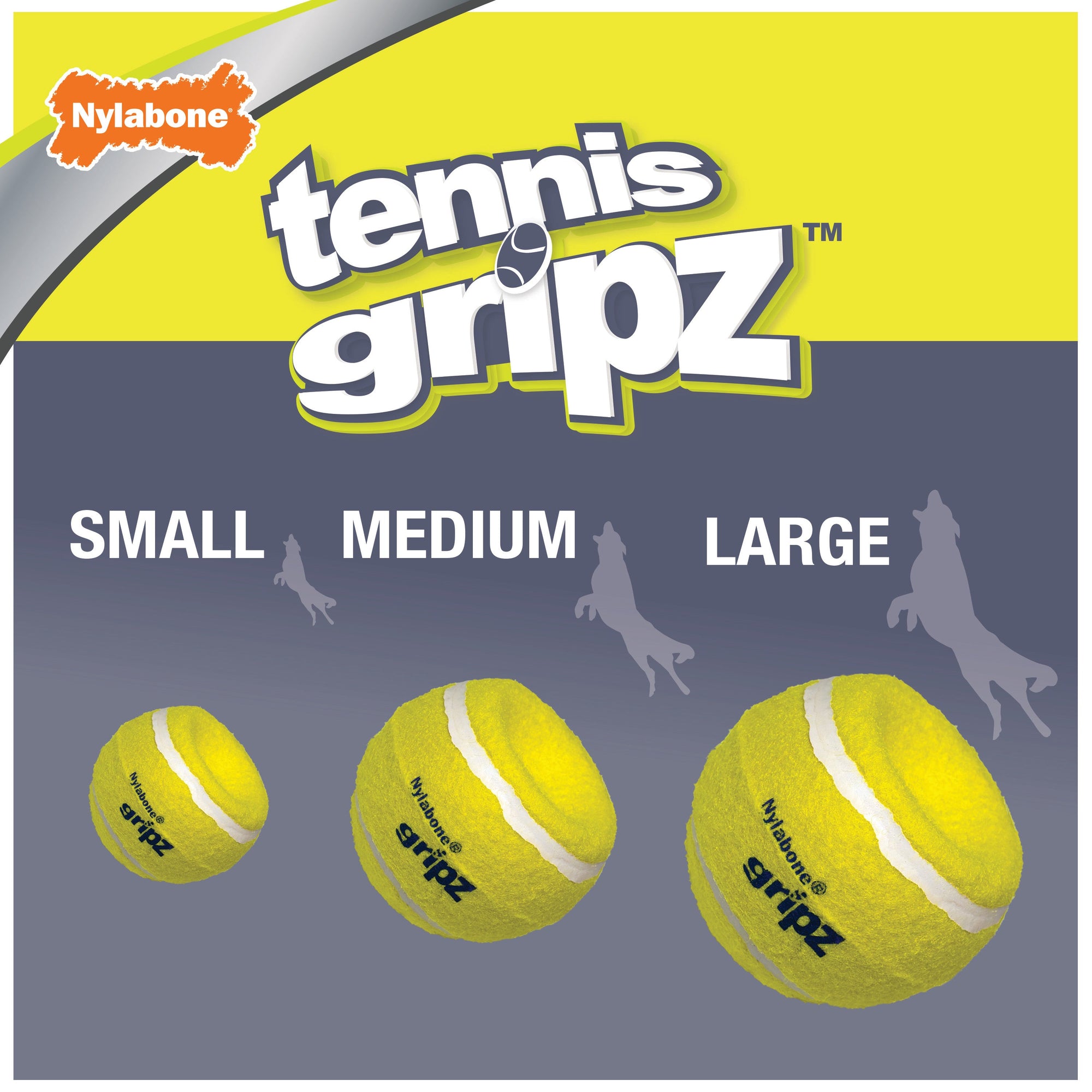 Nylabone Power Play Dog Tennis Ball Gripz 1ea/Large/Giant - Up To 50 lb