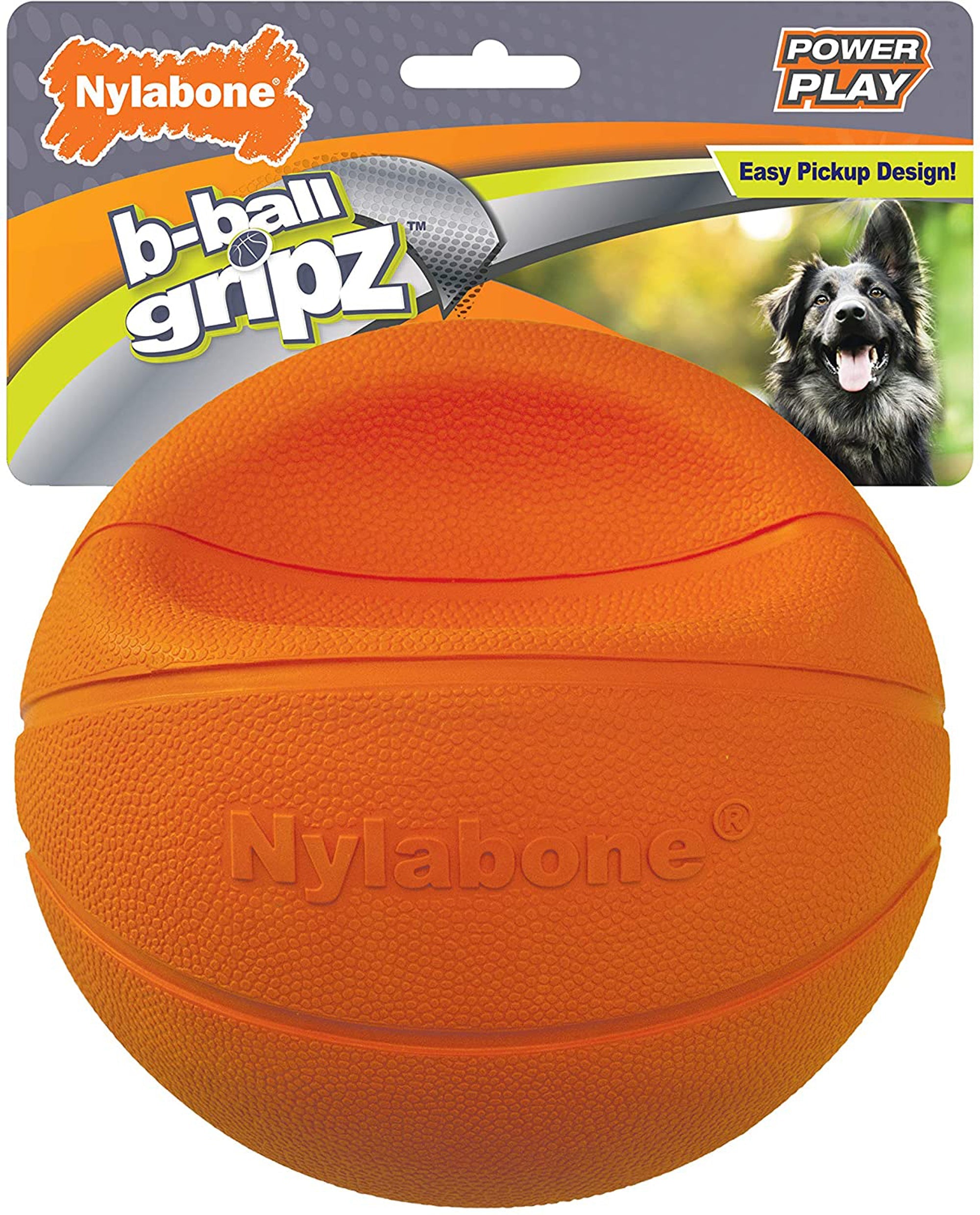 Nylabone Power Play Dog Basketball BBall Gripz 1ea/Large/Giant  Up To 50 Lbs. 6.5 in 1 ct