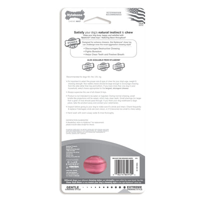 Nylabone Breast Cancer Awareness Pink Power Chew Textured Dog Toy Chicken 1ea/XL/Souper - 50+ lb