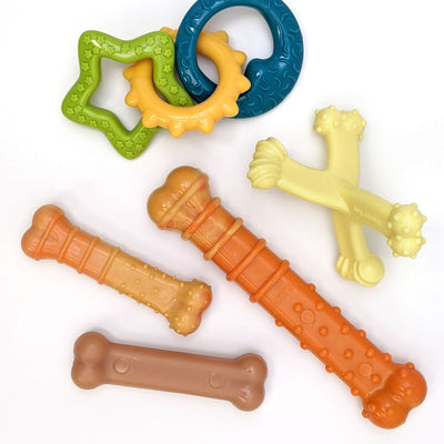 Nylabone Puppy Power Chew Axis Bone Nylon Chew Toy Vanilla, 1ea/SMall/Regular  Up To 25 Ibs. 1 ct