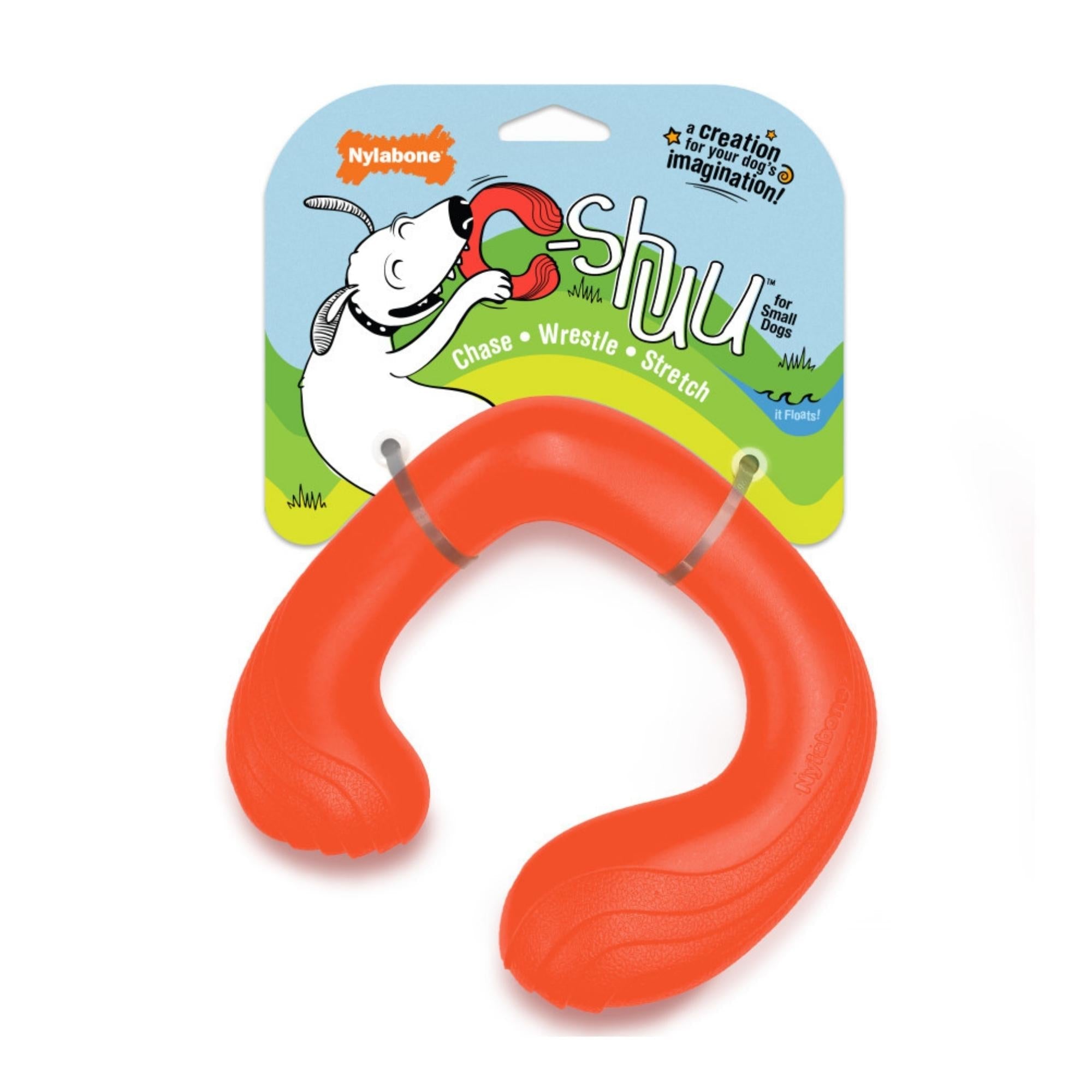 Nylabone Creative Play CShuu Dog Chase Toy Red, 1ea/SMall/Regular  Up To 25 Ibs. 1 ct
