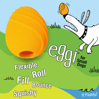 Nylabone Creative Play Eggi Dog Treat Toy Orange, 1ea/Small