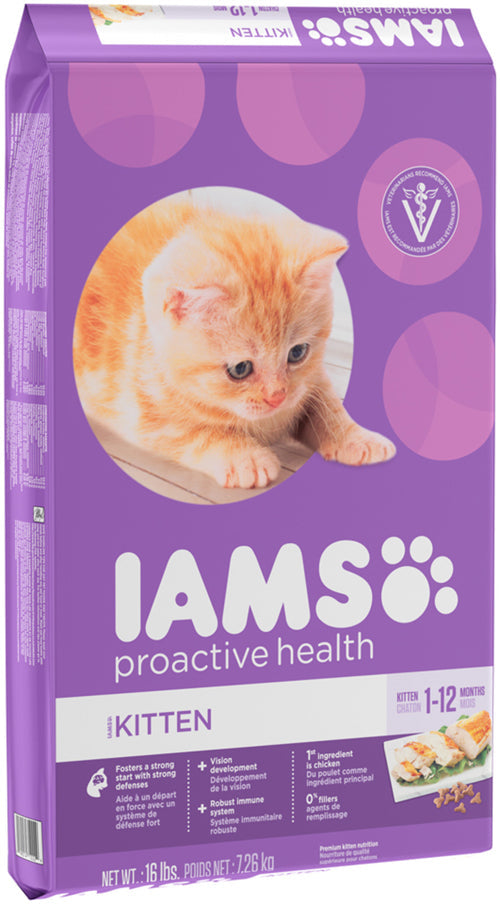 IAMS Proactive Health Kitten Dry Cat Food Chicken 16lb