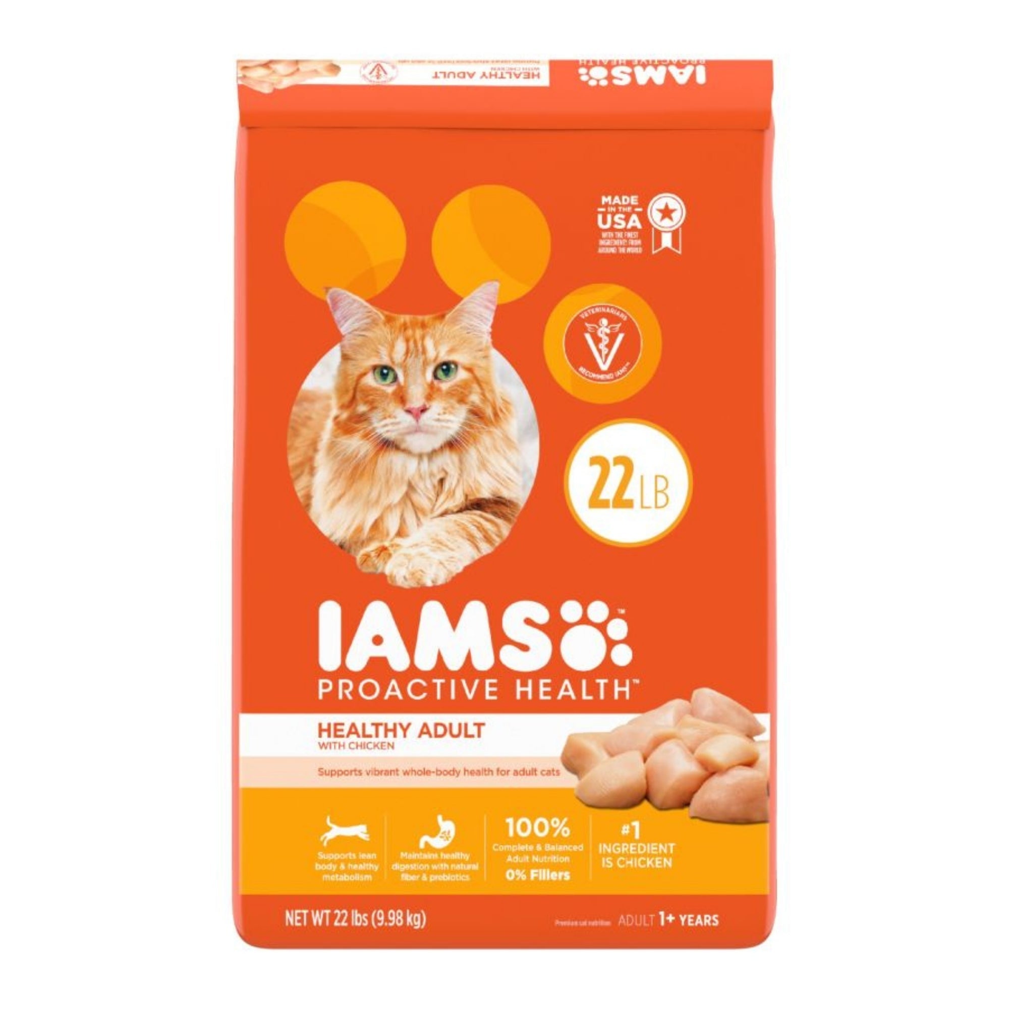 IAMS Proactive Health Adult Dry Cat Food Chicken 22lbs