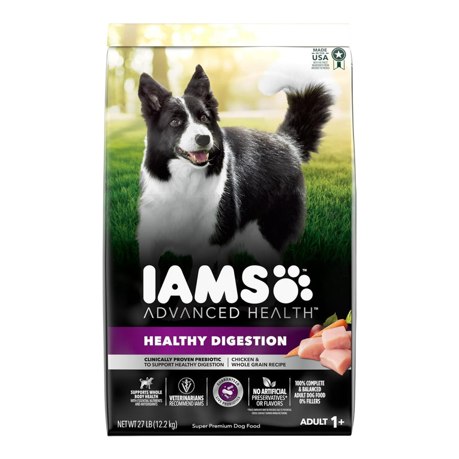 IAMS Advanced Healthy Digestion Adult Dry Dog Food Chicken & Whole Grains 1ea/27 lb