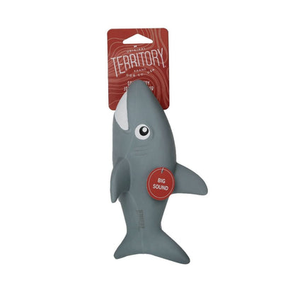 Territory Dog Latex Squeaker Shark 8.8 Inch