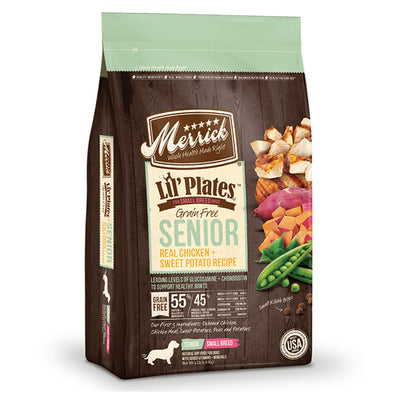 MERRICK DOG LIL PLATES GRAIN FREE SENIOR CHICKEN and SWEET POTATO 12LB