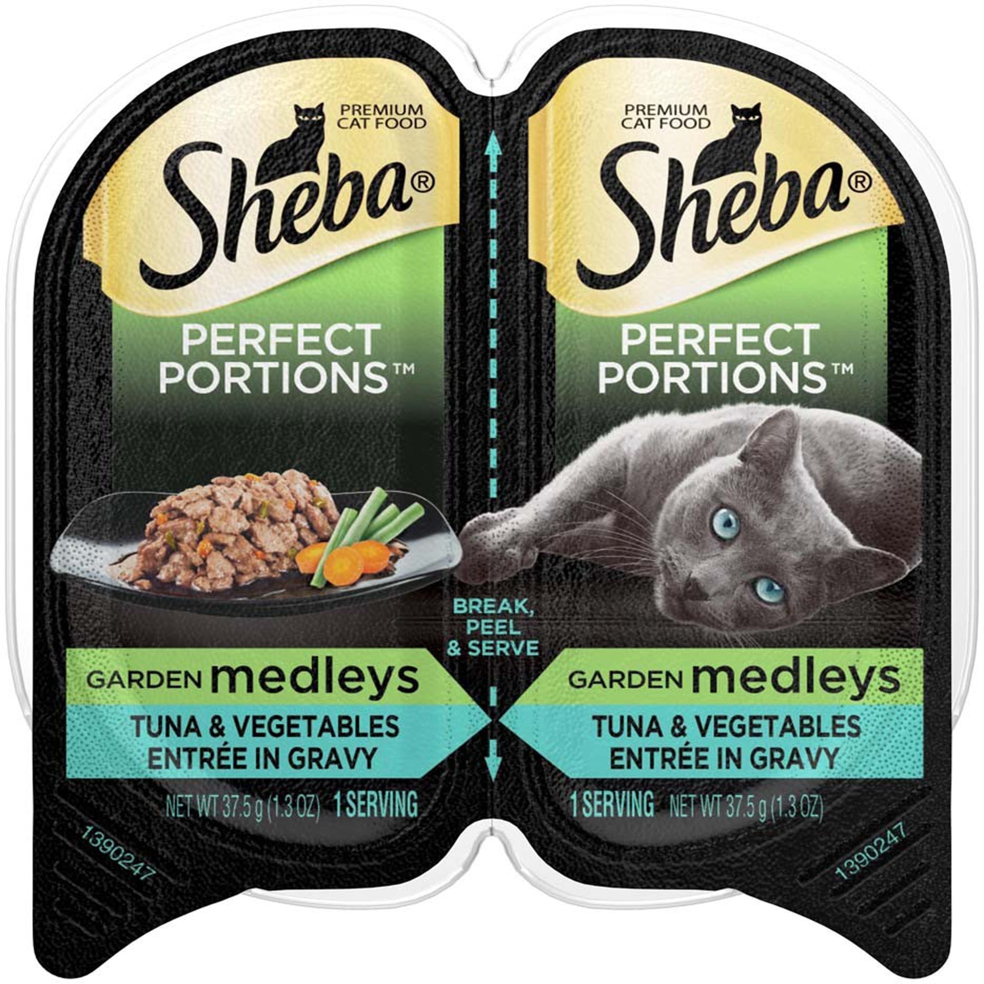 Sheba Perfect Portions Garden Medleys Wet Cat Food Tuna & Vegetables in Gravy 2.6oz 24pk