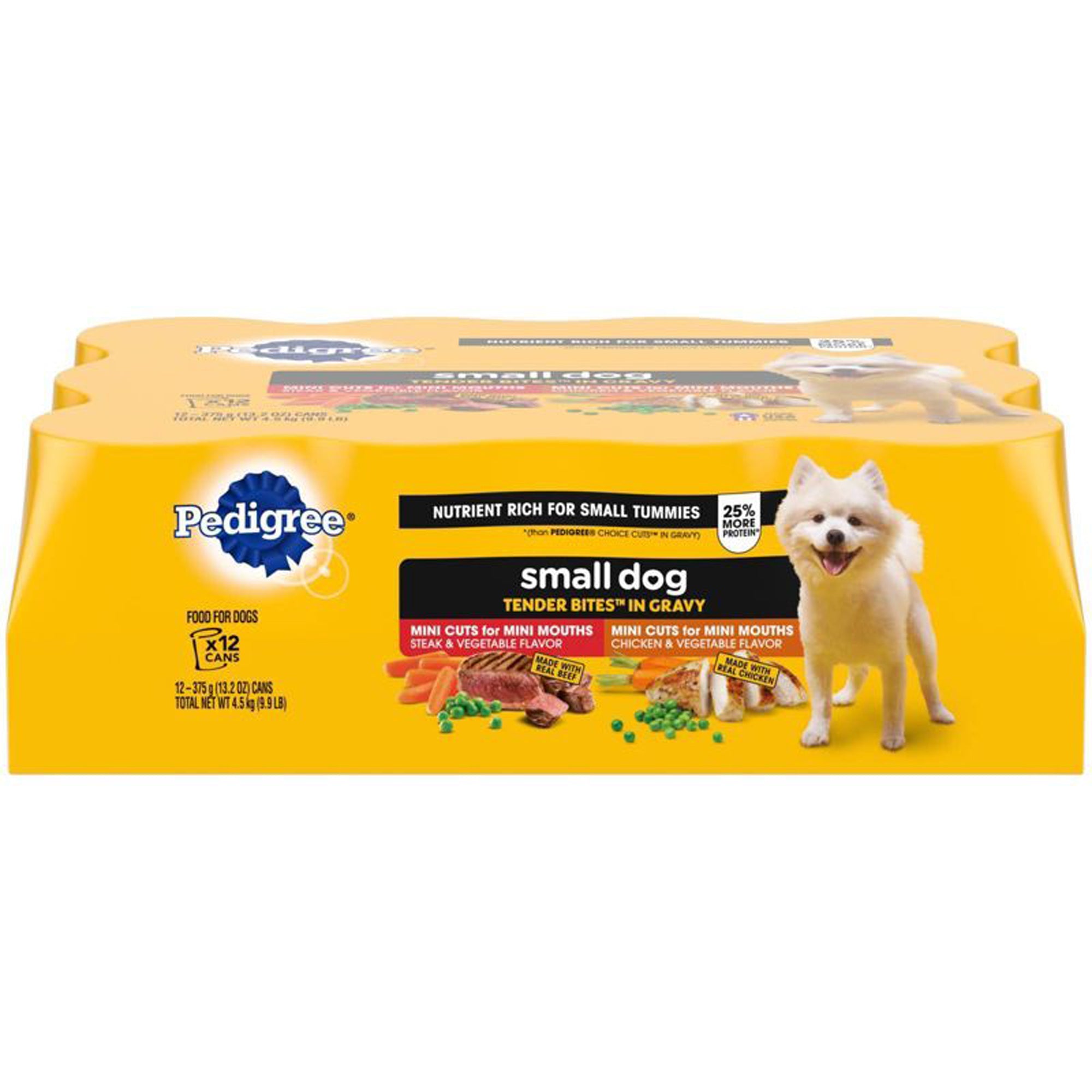 Pedigree Tender Bites in Gravy Adult Small Breed Wet Dog Food Variety Pack 9.9lb 12ct