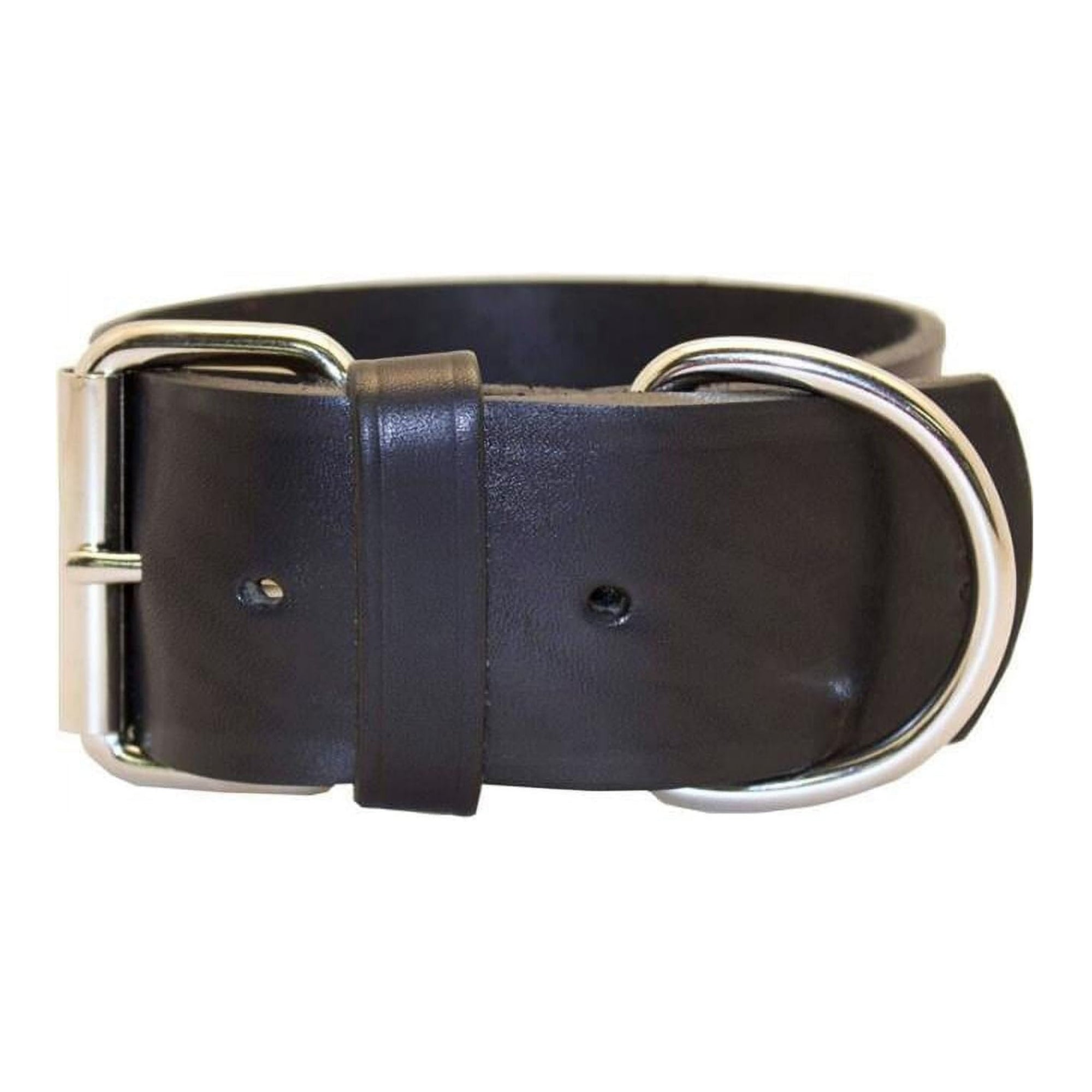 Omni Pet Latigo Leather 1 Ply Dog Collar Black 2 x 29in.