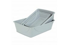 Petmate Basic Cat Litter Pan Mouse Gray, Small