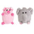 ZOOBILEE Elephant And Pig Dog Toy Assorted Assorted 1ea/Mini, 2 pk