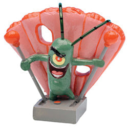 Spongebob Plankton Aquarium Ornament Green, Pink, Grey 2 In, Mini