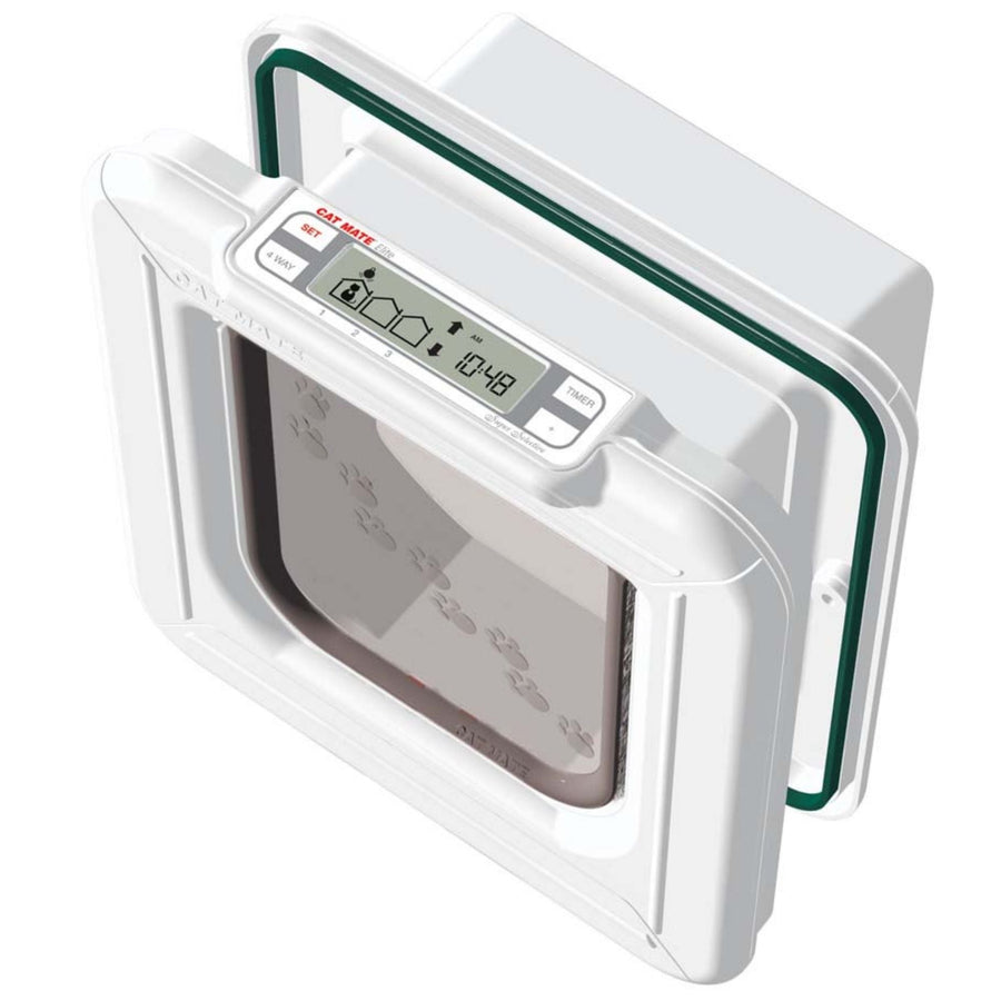 Ani Mate Elite Super Selective Chip and Disc Cat Flap White 1ea