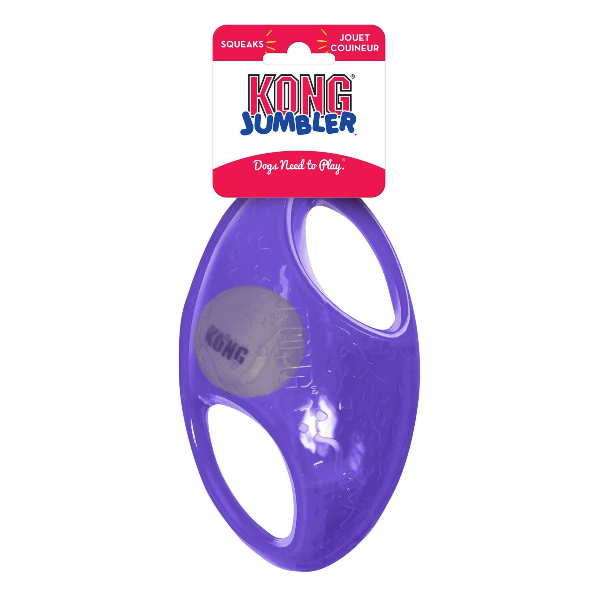 KONG Jumbler Dog Toy Football Assorted 1ea/MD/LG