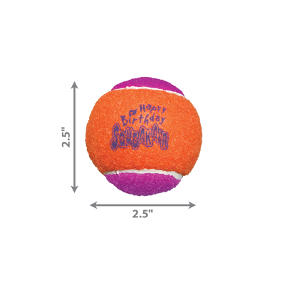 KONG Air Dog Squeaker Dog Toy Birthday Balls Assorted 1ea/3 pk, MD