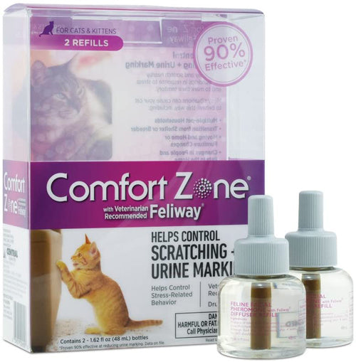 Comfort Zone Comfort Zone Cat Calming Diffuser Refills 1ea/2 pk, 48 ml, 60 Day Use