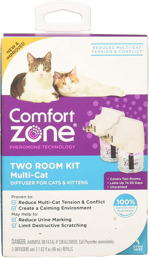 Comfort Zone Comfort Zone Multi Cat Calming Diffuser 1ea/Two pk Diffuser Kit