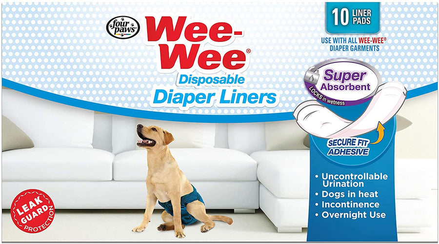 Four Paws Wee Wee Dog Diaper Garment Pads 1ea/One Size 24 ct