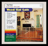 Four Paws Extra Wide Epandable Vertical Wood Slat Dog Gate Brown 1ea/51-93 in W X 24 in H