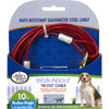 Four Paws Medium Weight Dog Tie Out Cable Red 1ea/10 ft