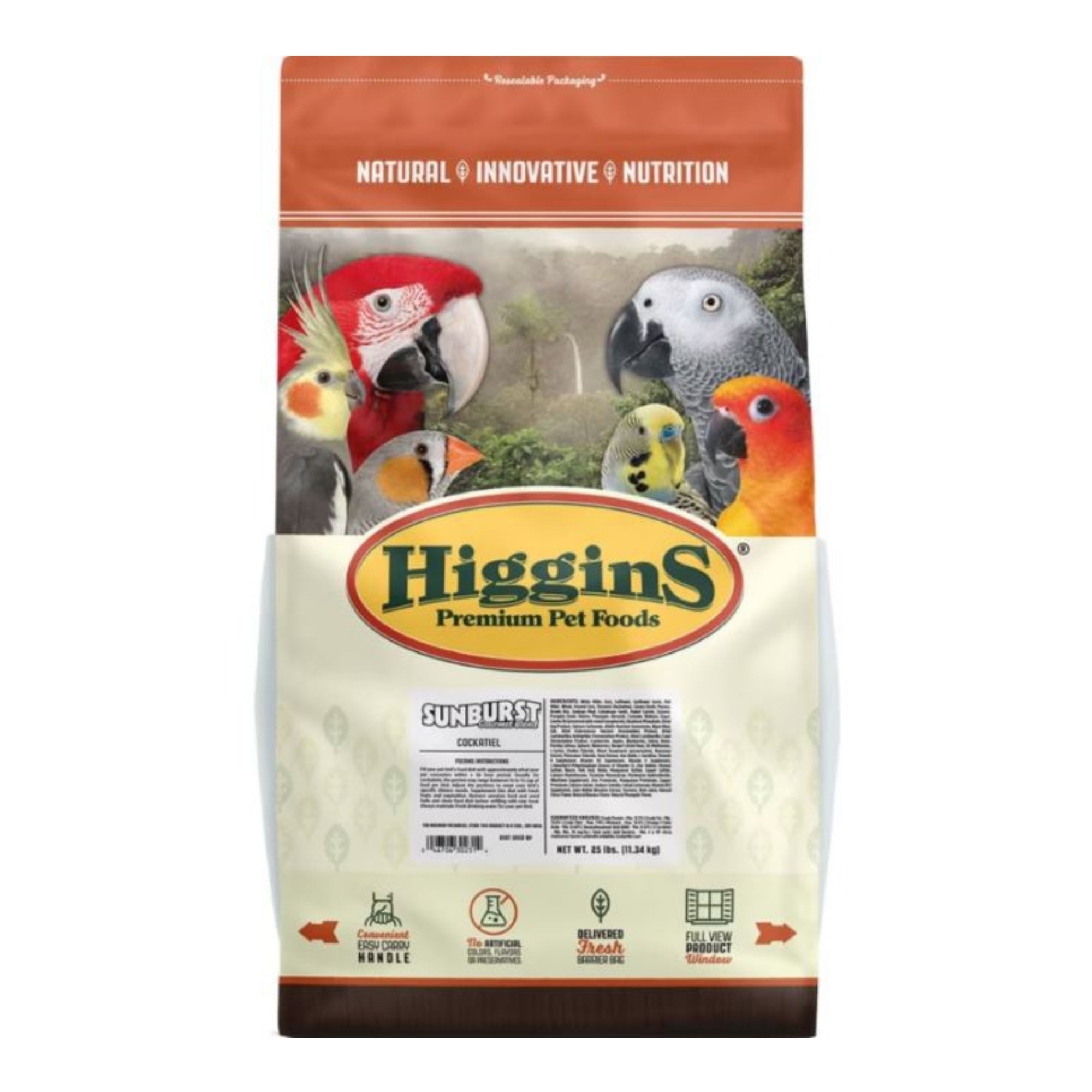 Sunburst Gourmet Blend Cockatiel 25 Lb