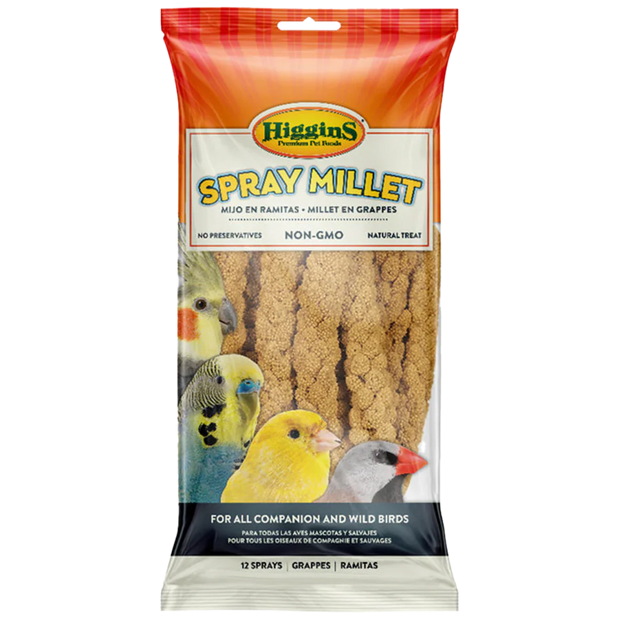 Higgins Spray Millet Natural Avian Treat 25 Lb