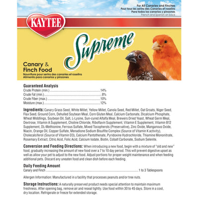 Kaytee Supreme Canary & Finch Food 1ea/20 lb