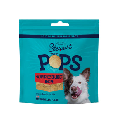 Stewart Puff Pops Freeze Dried Dog Treats Bacon Cheeseburger, 1ea/2.8oz.