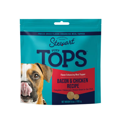 Stewart Puff Tops Freeze Dried Dog Food Topper Bacon & Chicken, 1ea/6oz.