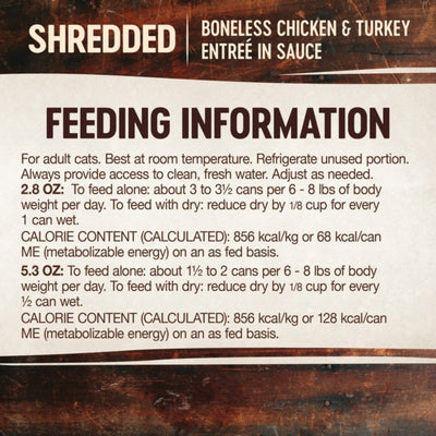 Wellness Cat Core Signature Select Shredded Chicken Turkey Entrée 2.8oz. (Case of 12)