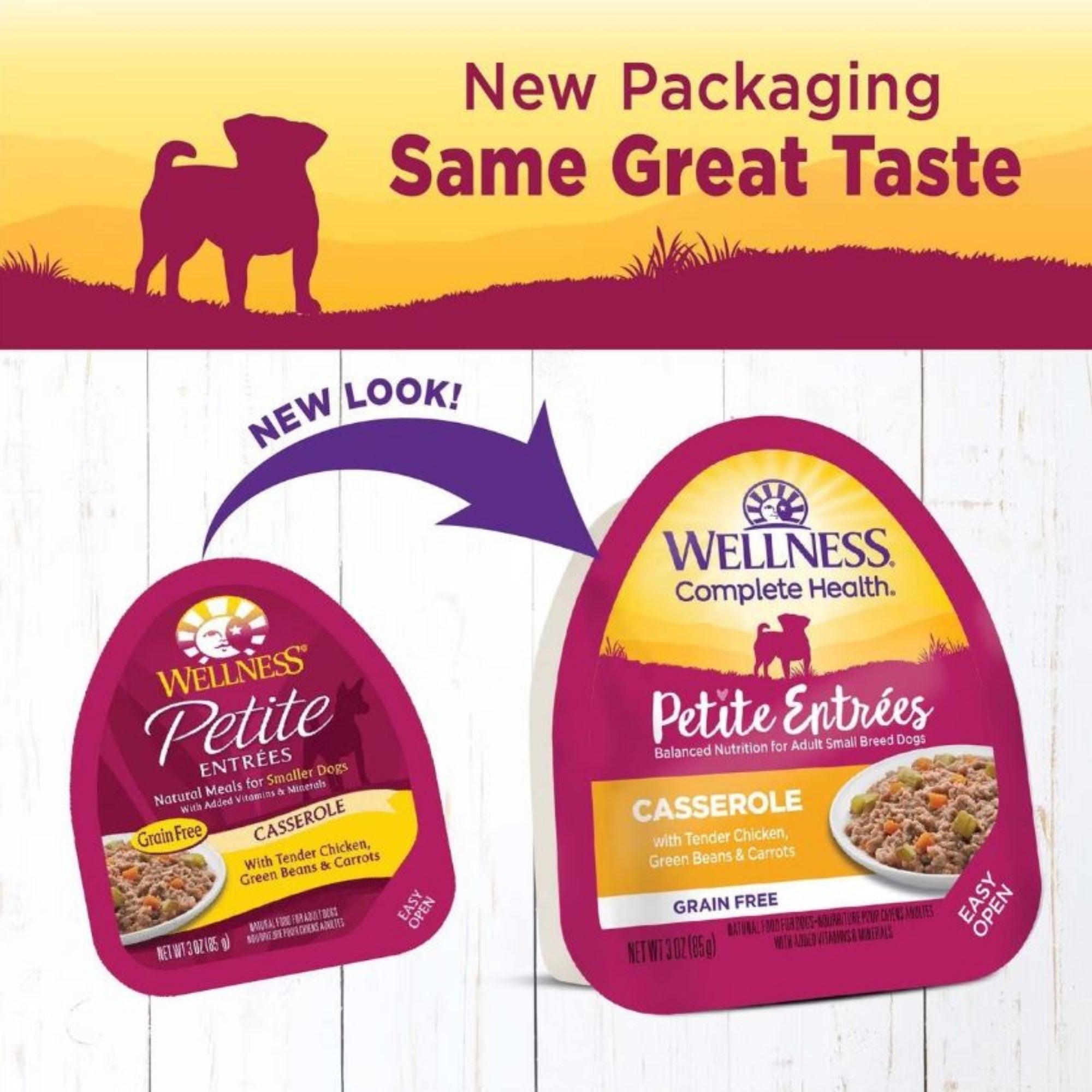 Wellness Complete Health Petite Entrées Casserole Tender Chicken Green Bean Carrot 3oz. (Case of 12)