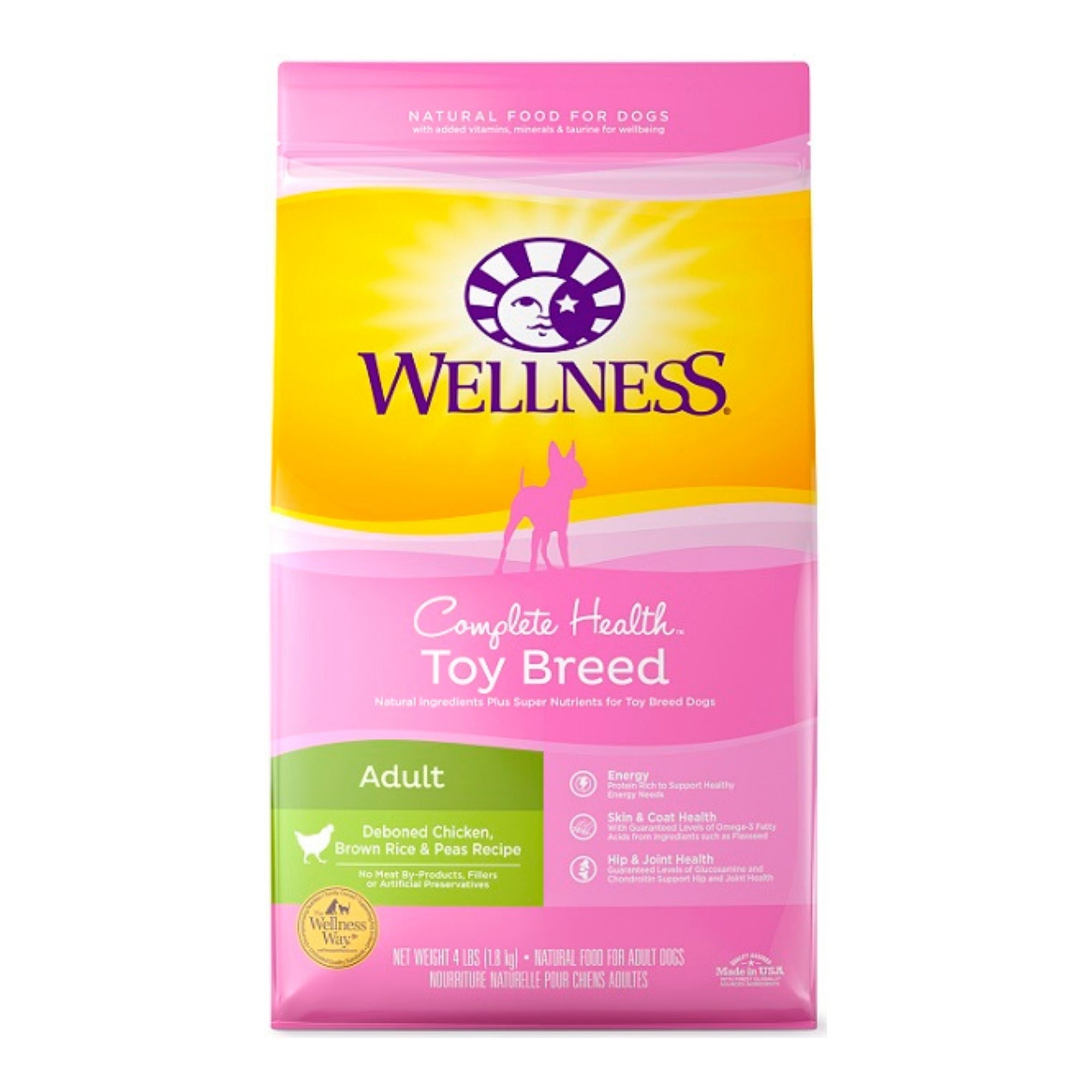 Wellness Dog Toy Breed 4Lb Chicken Brown Rice Complete Health