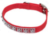 Coastal Nylon Jeweled Collar Red 3/8X10In