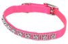 Coastal Jeweled Dog Collar Neon Pink 1ea/3/8 In X 10 in