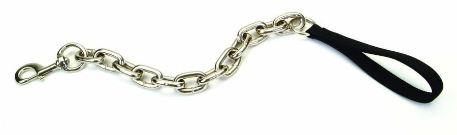 Coastal Giant Chain Traffic Dog Leash with Nylon Handle Black, 1ea/1 In X 30 in