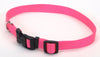 Coastal Adjustable Nylon Dog Collar with Plastic Buckle Neon Pink 1ea/1 In X 18-26 in