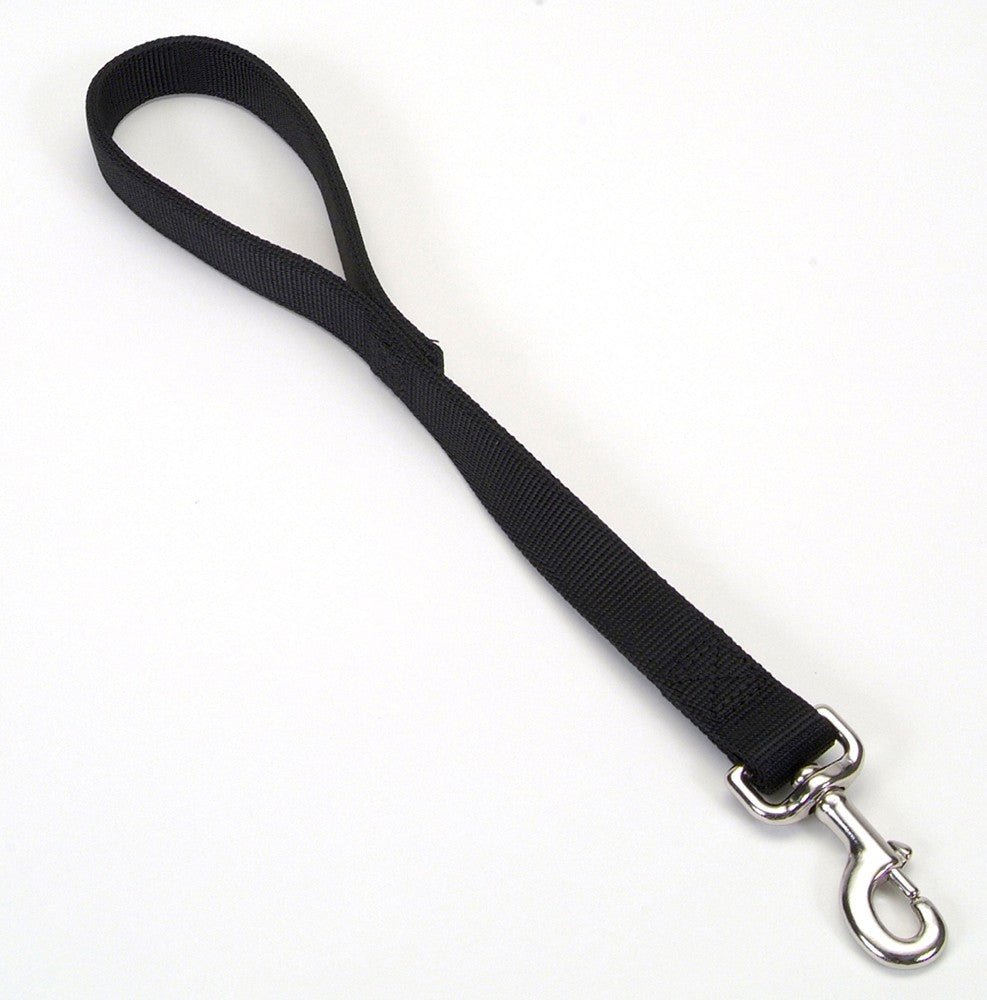 Coastal DoublePly Nylon Traffic Dog Leash Black, 1ea/1 In X 24 in