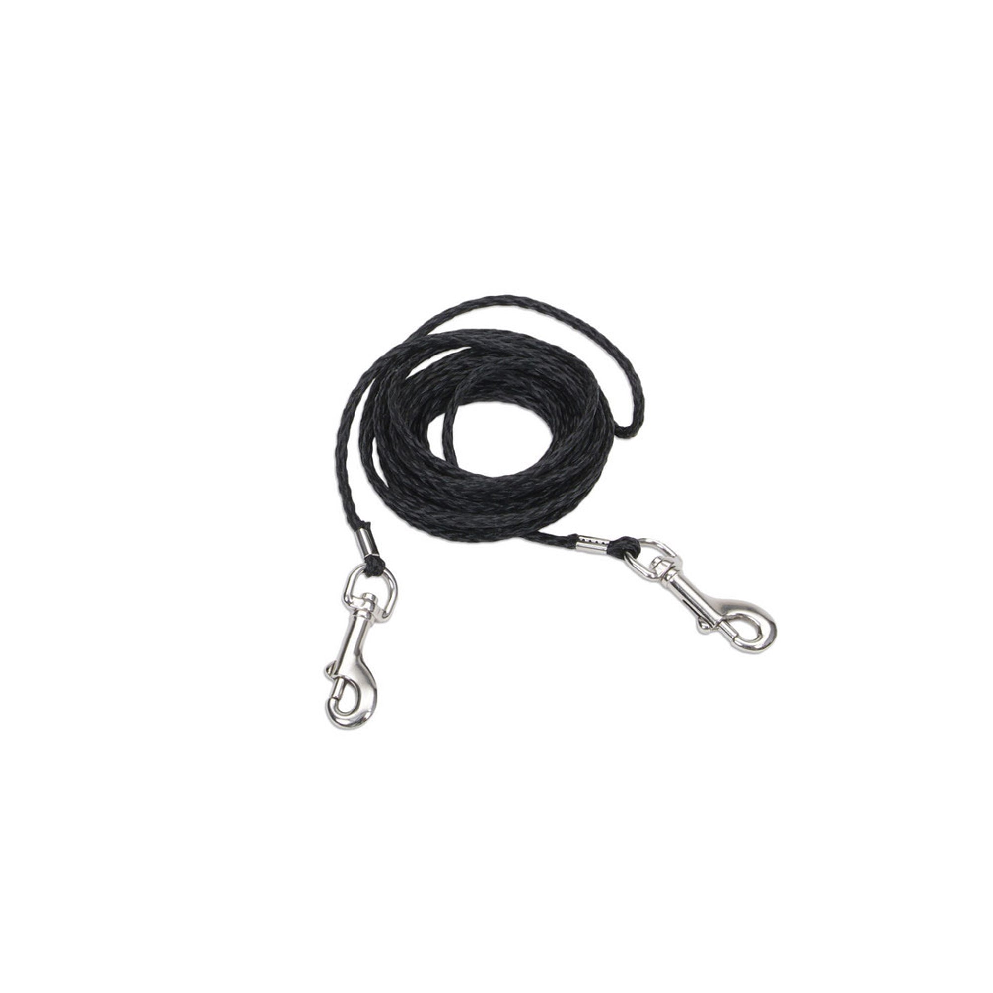 Coastal Poly Cat Tie Out Black, 1ea/1/8 In X 15 ft