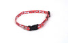 Coastal Lil Pals Adjustable Patterned Collarlight Red White Bone 5/16X8-12In