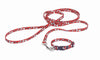 Lil Pals Patterned Dog Leash with E-Z Snap Red, White 1ea/3/8 In X 6 ft