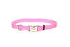 Coastal Adjustable Nylon Collar With Coastal Titan Metal Buckle Bright Pink 1X14-20In