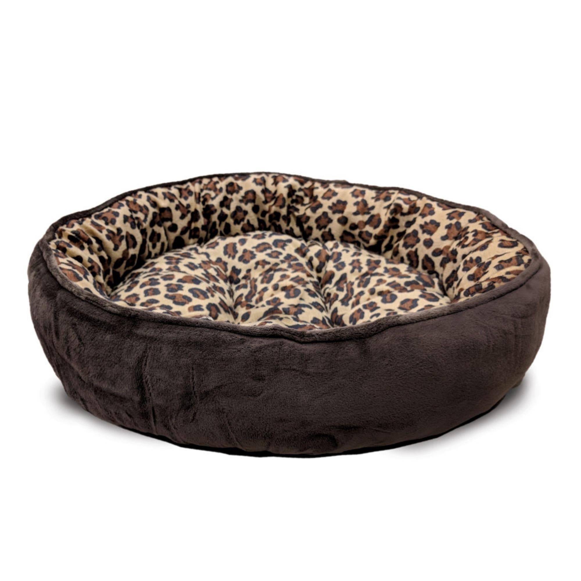 Ethical Pet Sleep Zone Cheetah Round Napper 20? Chocolate