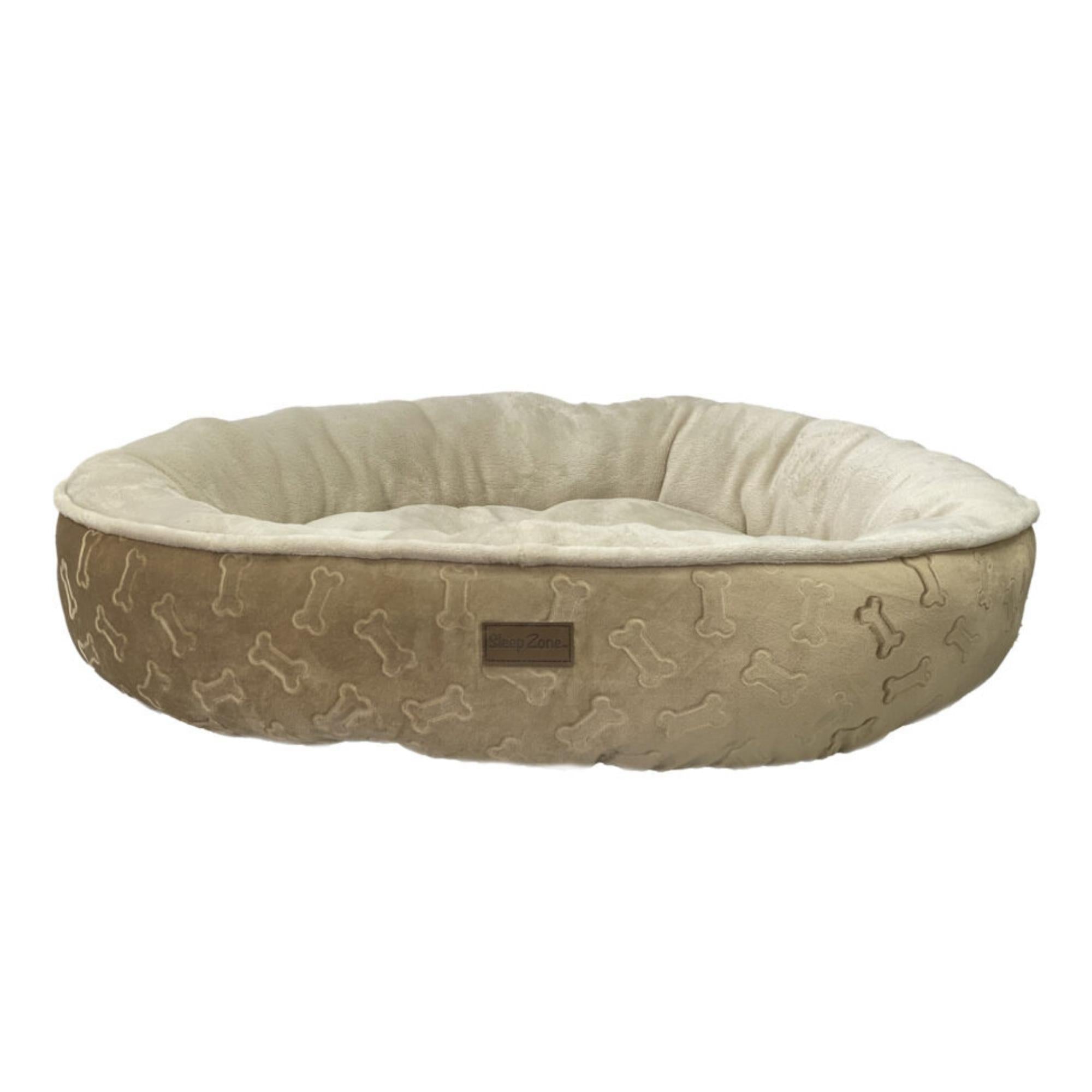 Ethical Pet Sleep Zone Embossed Bone Round 28? Taupe