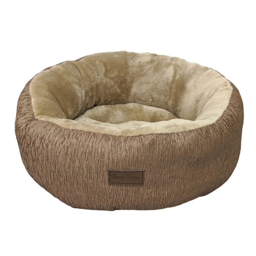 Ethical Pet Sleep Zone Wood Grain Round 18? Taupe