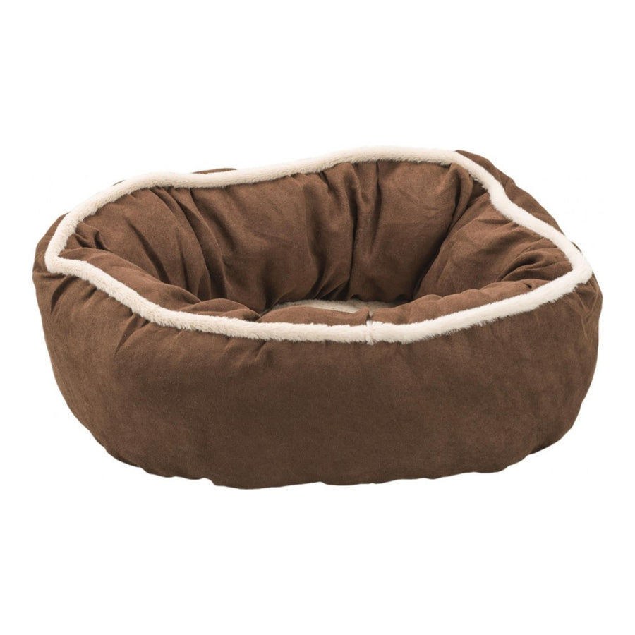 Ethical Pet Sleep Zone Shearling Oval Cuddler 18? Chocolate