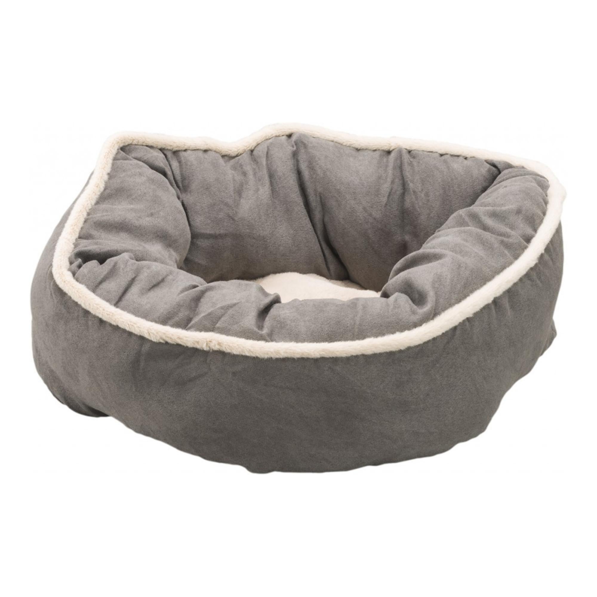 Ethical Pet Sleep Zone Shearling Oval Cuddler 18? Deep Gray