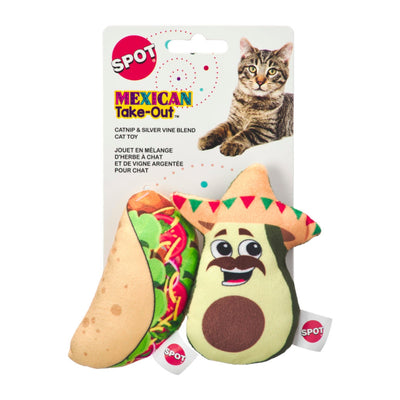 Spot Mexican Take Out Cat Toy Assorted, 1ea/2 pk