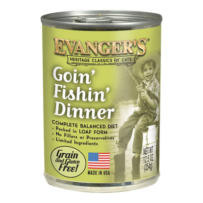 Evanger's Heritage Classic Wet Cat Food Goin' Fishin' 12ea/12.8 oz, 12 pk